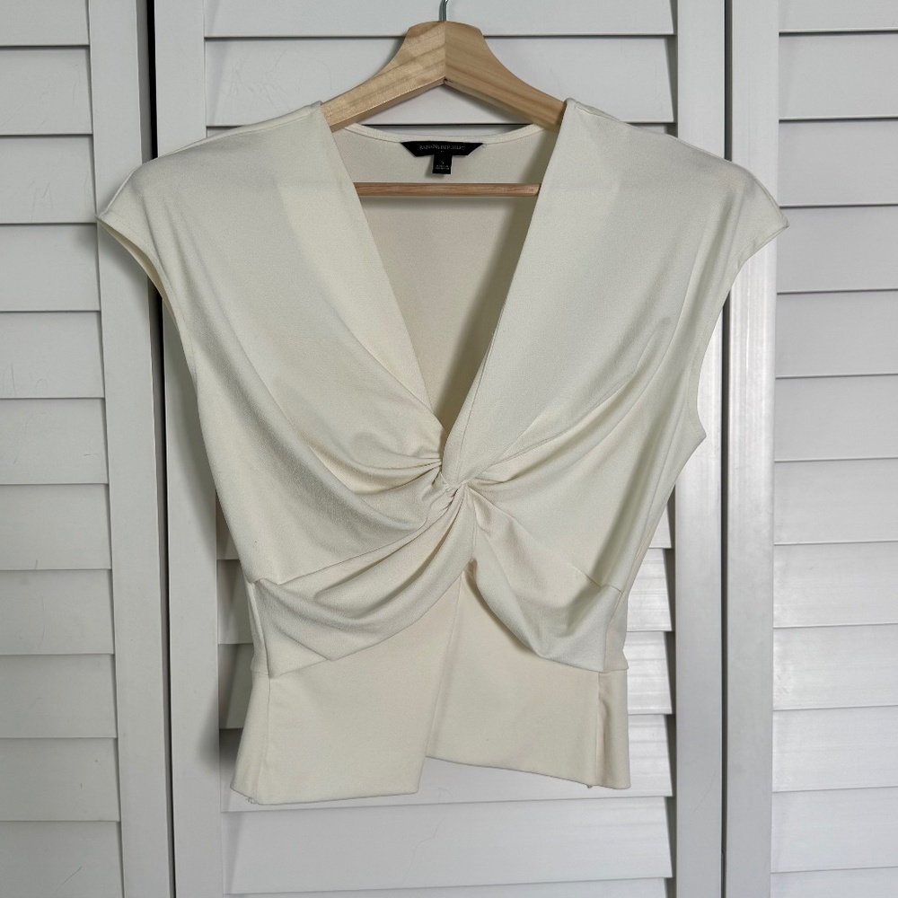 Banana Republic Twist Tie Top Blouse :: Cream color